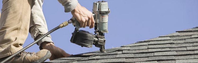 Man holding a nail gun