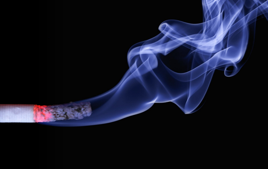 smoke coming from a cigarette